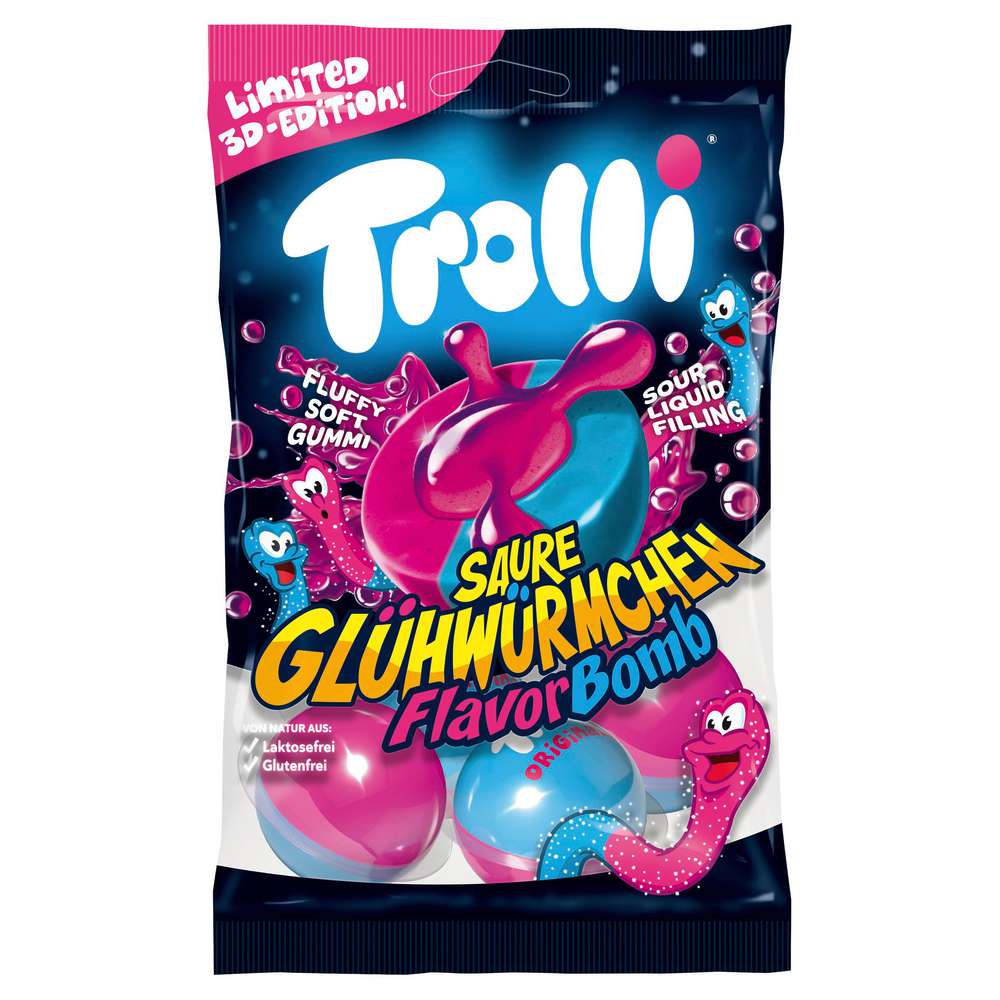 Produktabbildung Trolli Saure Glühwürmchen Flavor Bomb