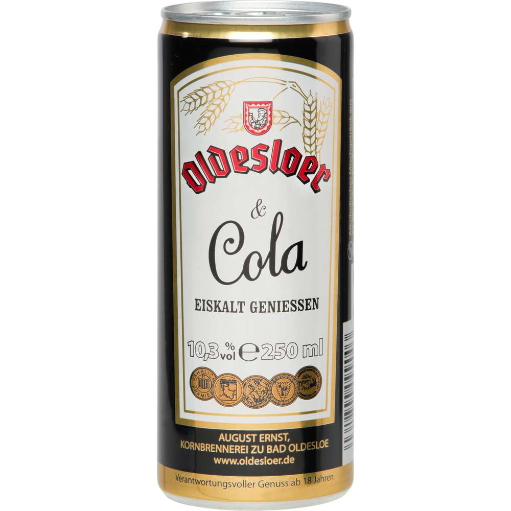 Produktabbildung Oldesloer Mixgetränk Weizenkorn & Cola 10,3%