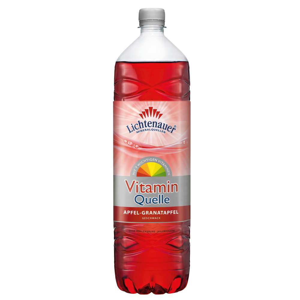 Produktabbildung Lichtenauer Wasser mit Geschmack Vitamin Quelle, Apfel-Granatapfel-Geschmack