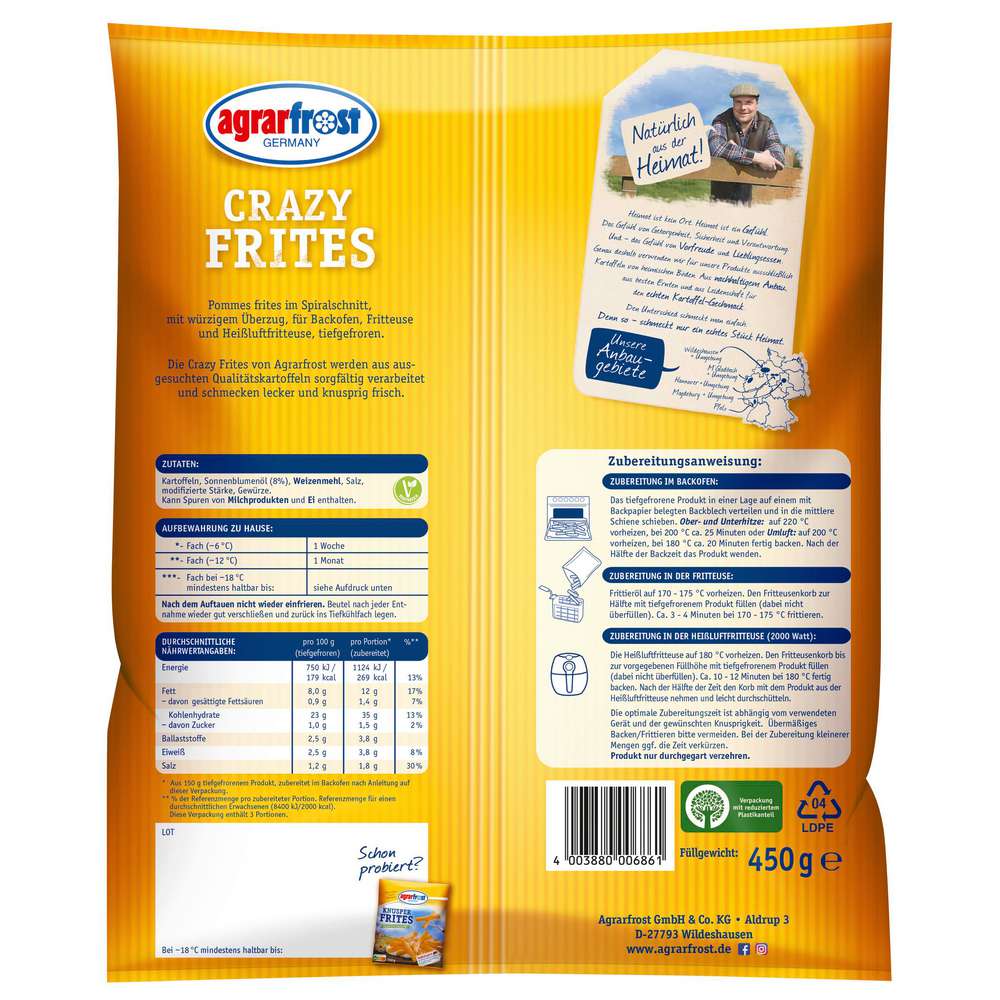 Produktabbildung Agrarfrost Crazy Frites