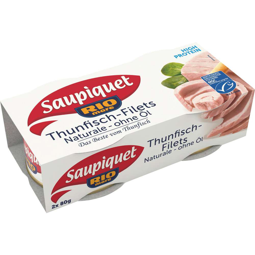 Produktabbildung Saupiquet Thunfischfilets, Naturale ohne Öl