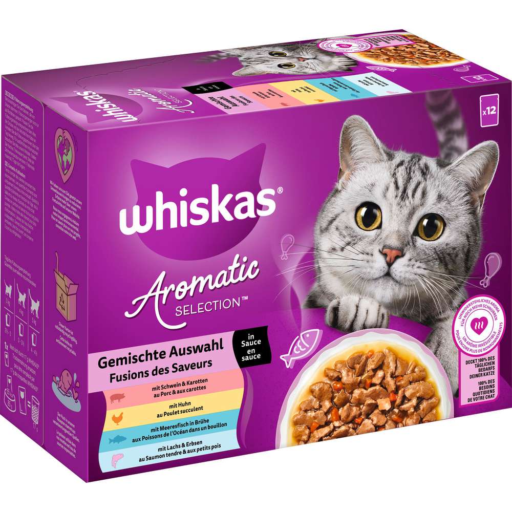 Produktabbildung Whiskas Katzen-Nassfutter, Aromatic Gemischt