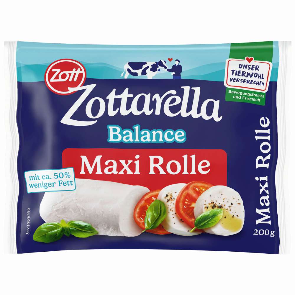 Produktabbildung Zott Mozarella Zottarella Balance Rolle, Classic