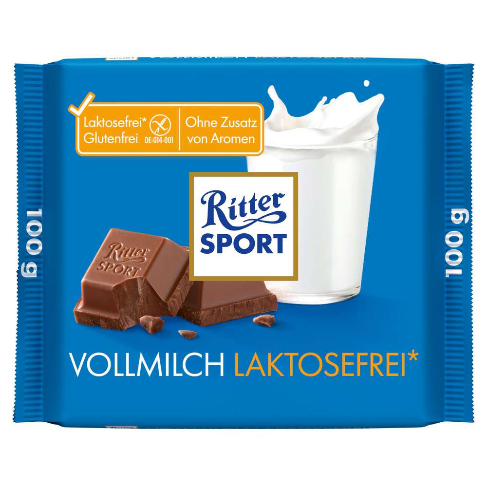 Produktabbildung Ritter Sport Tafelschokolade, Vollmilch, laktosefrei
