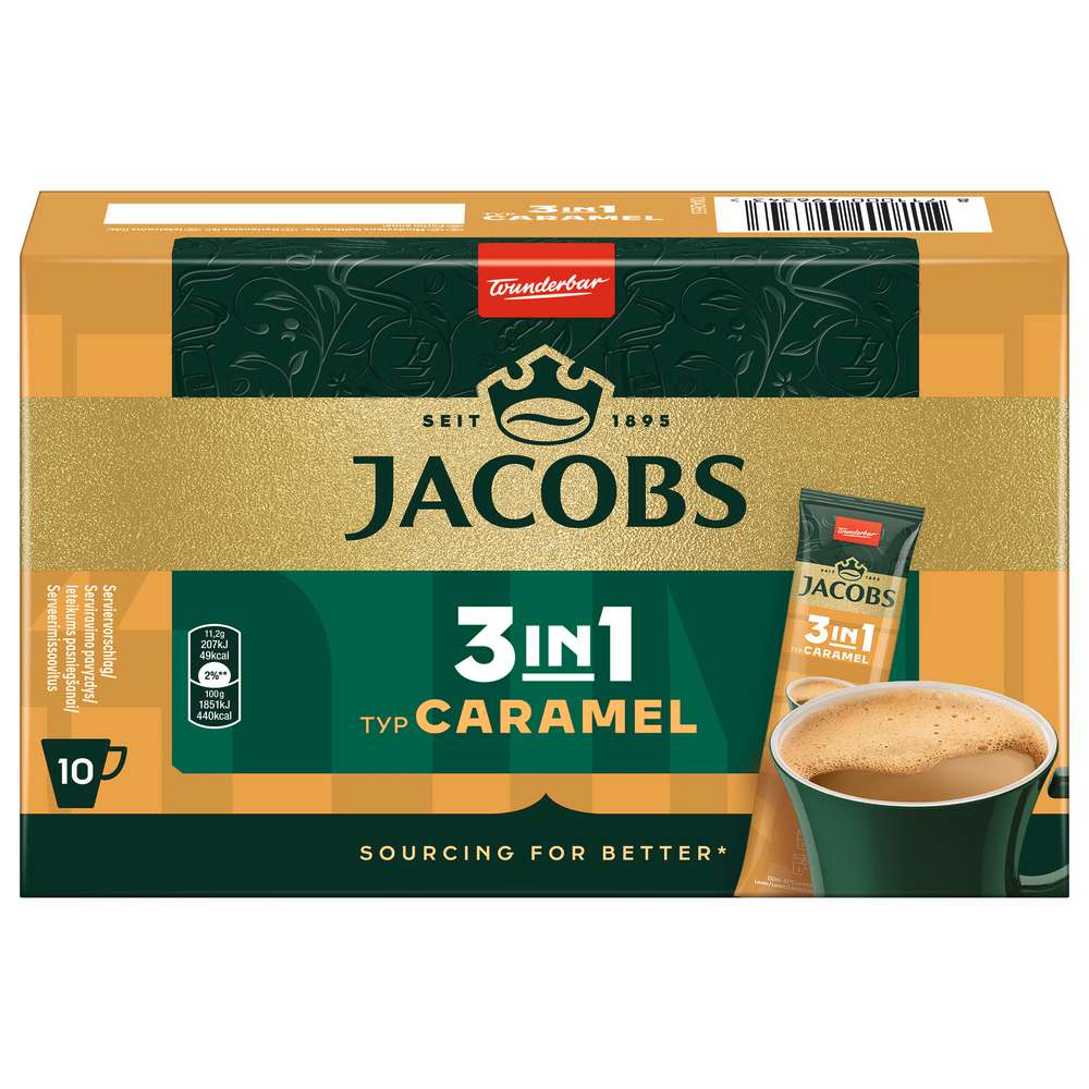 Produktabbildung Jacobs Instantkaffee 3i1 Caramel, Portionssticks