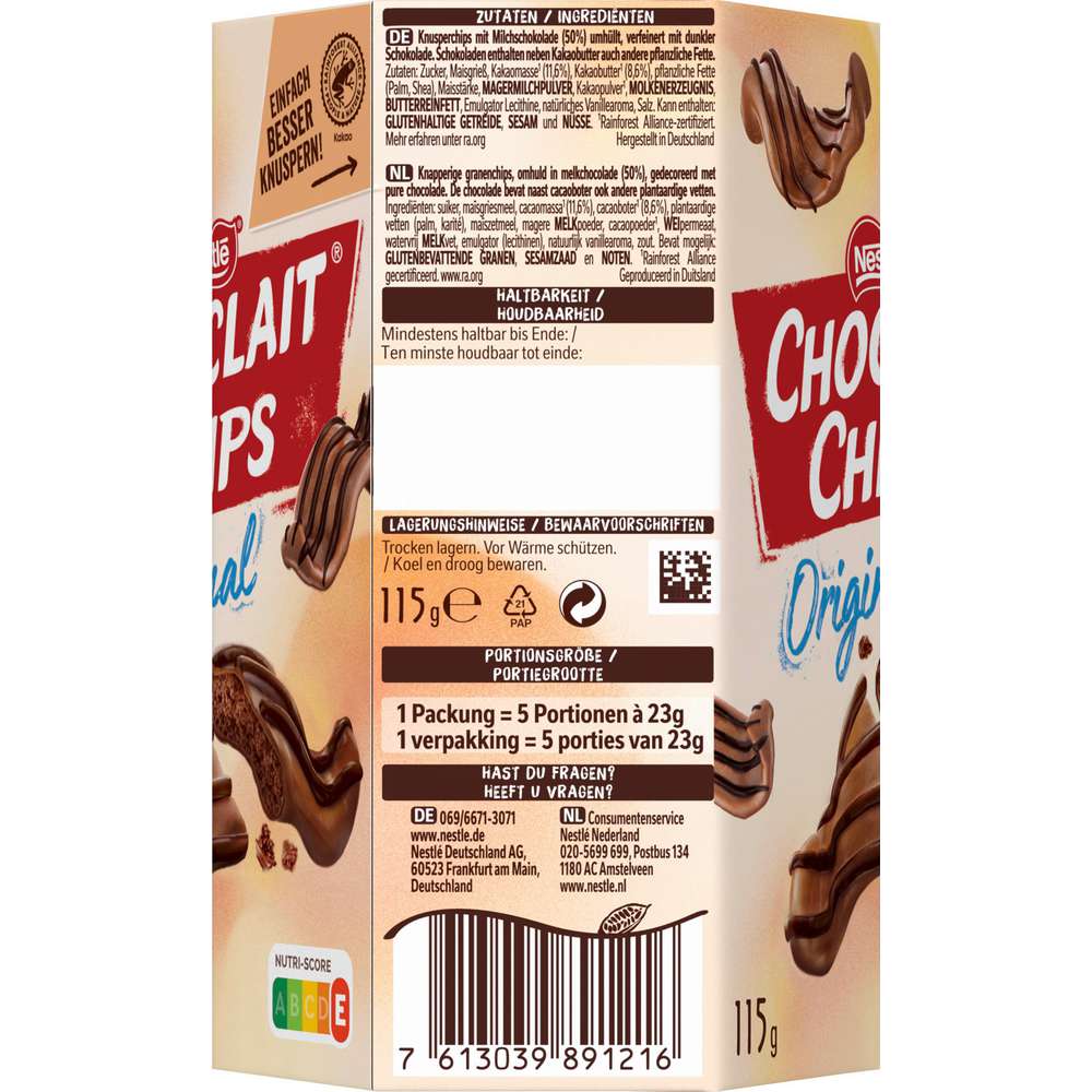 Produktabbildung Nestle Choclait Chips, original