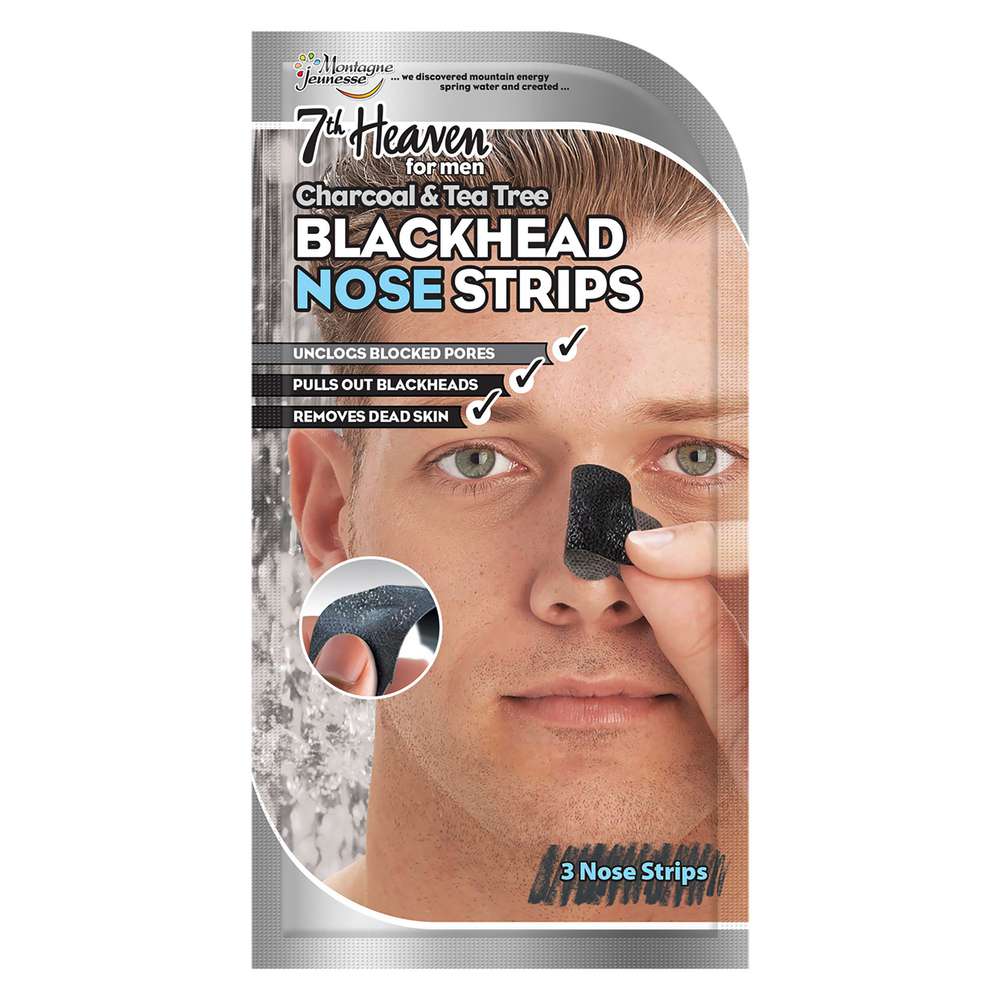 Produktabbildung 7th Heaven Nose Strips for Men, Maske Teebaum + Kohle