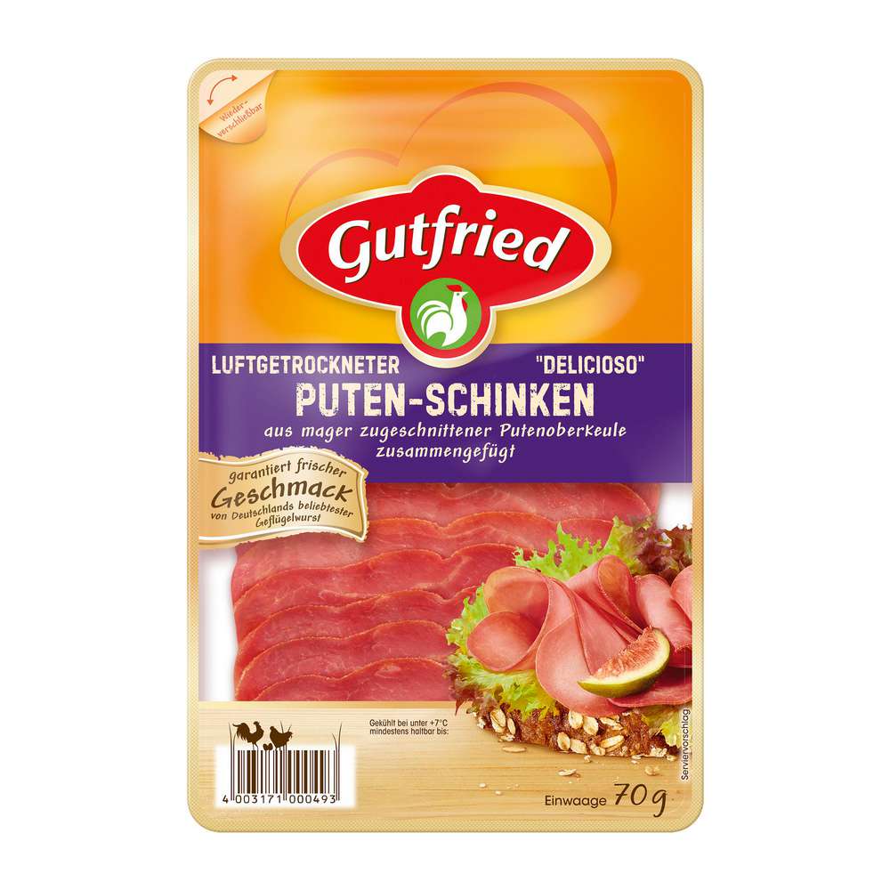 Produktabbildung Gutfried Luftgetrockneter Puten-Schinken