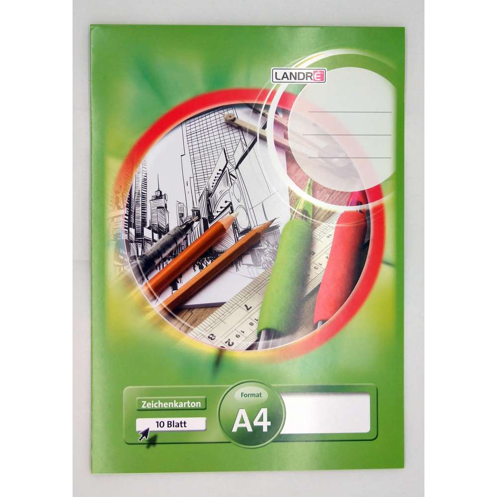 Produktabbildung Landré Zeichenkartonblock A4, 10 Blatt