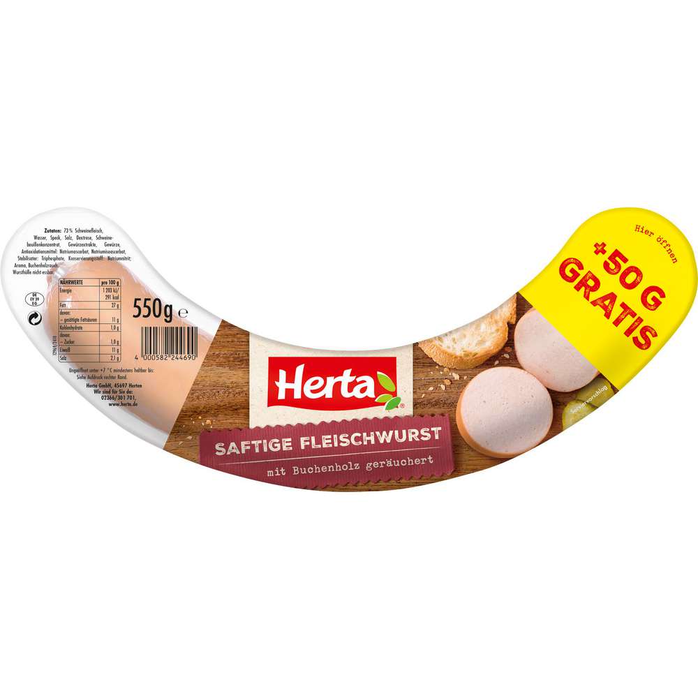 Produktabbildung Herta Fleischwurst, geräuchert