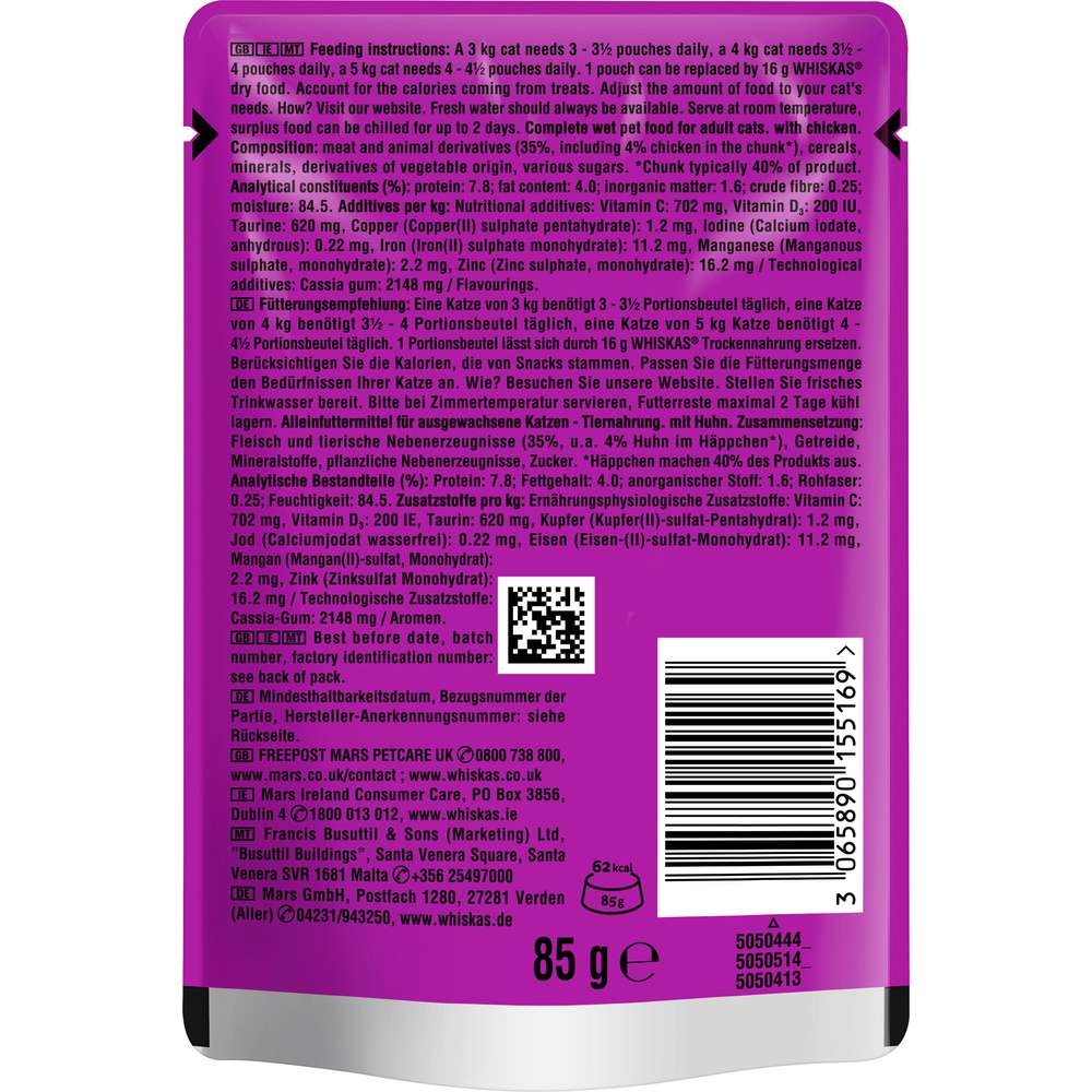 Produktabbildung Whiskas Katzen-Nassfutter, Huhn