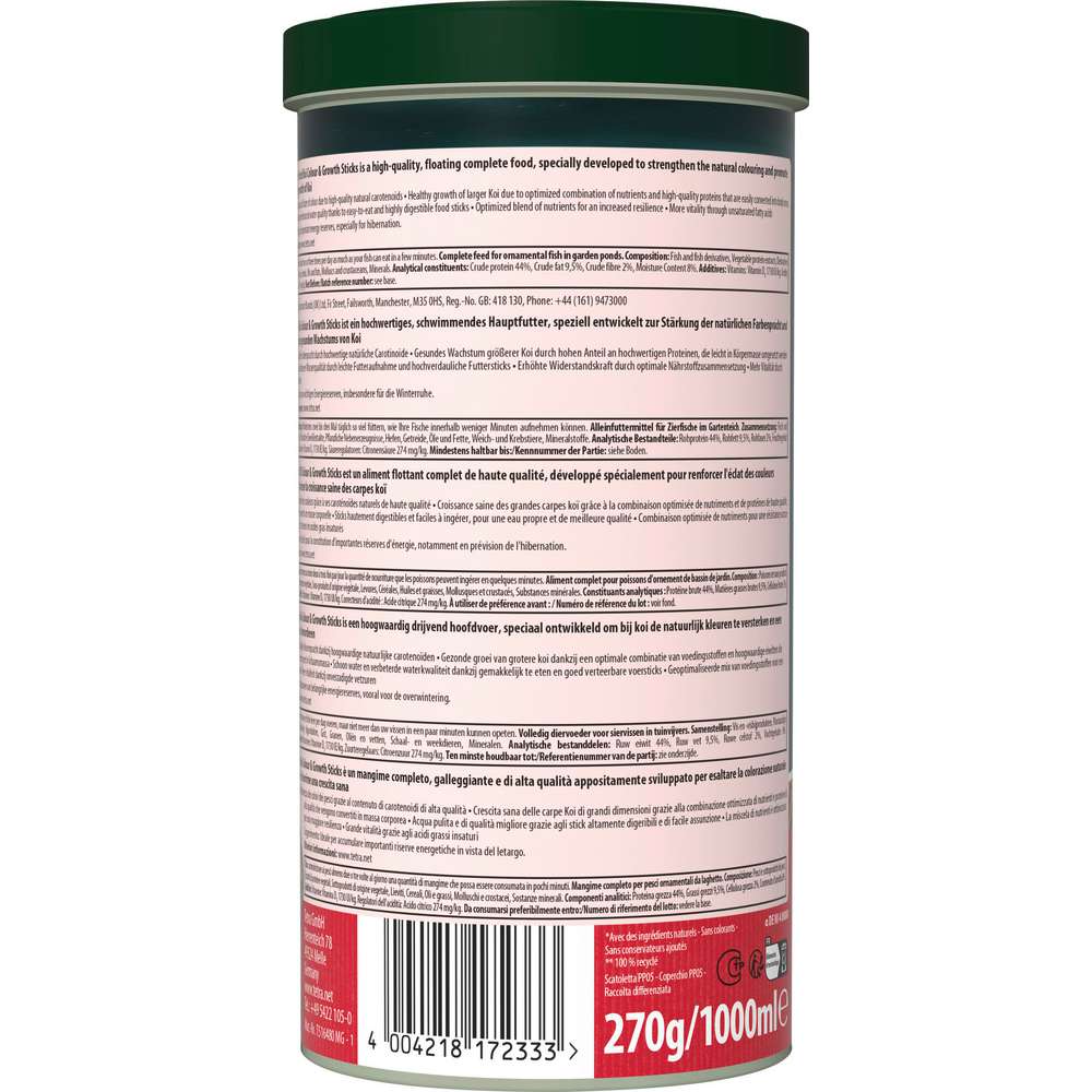 Produktabbildung Tetra Koi-Futter Colour & Growth Sticks