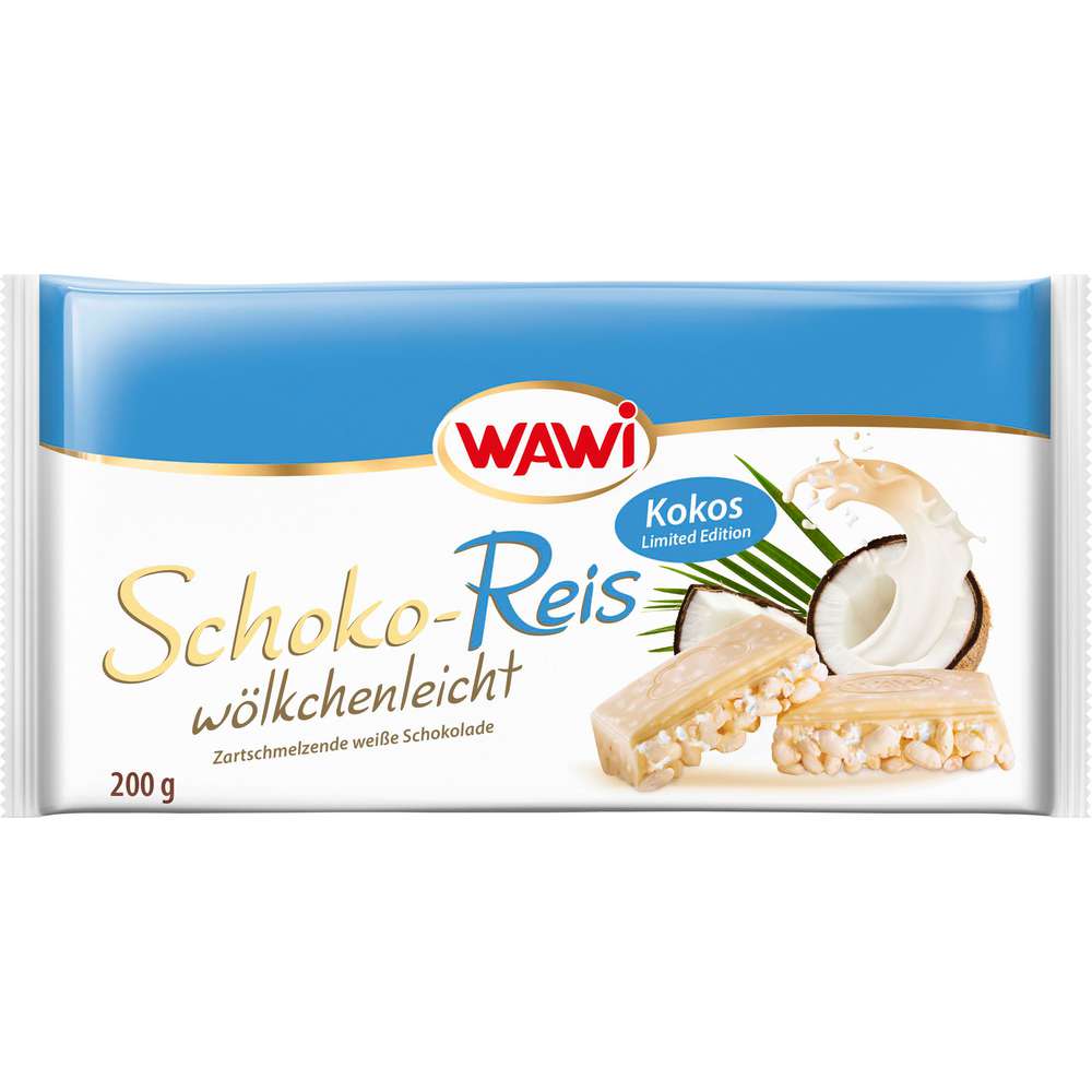 Produktabbildung Wawi Schoko-Reis, Weiß-Kokos