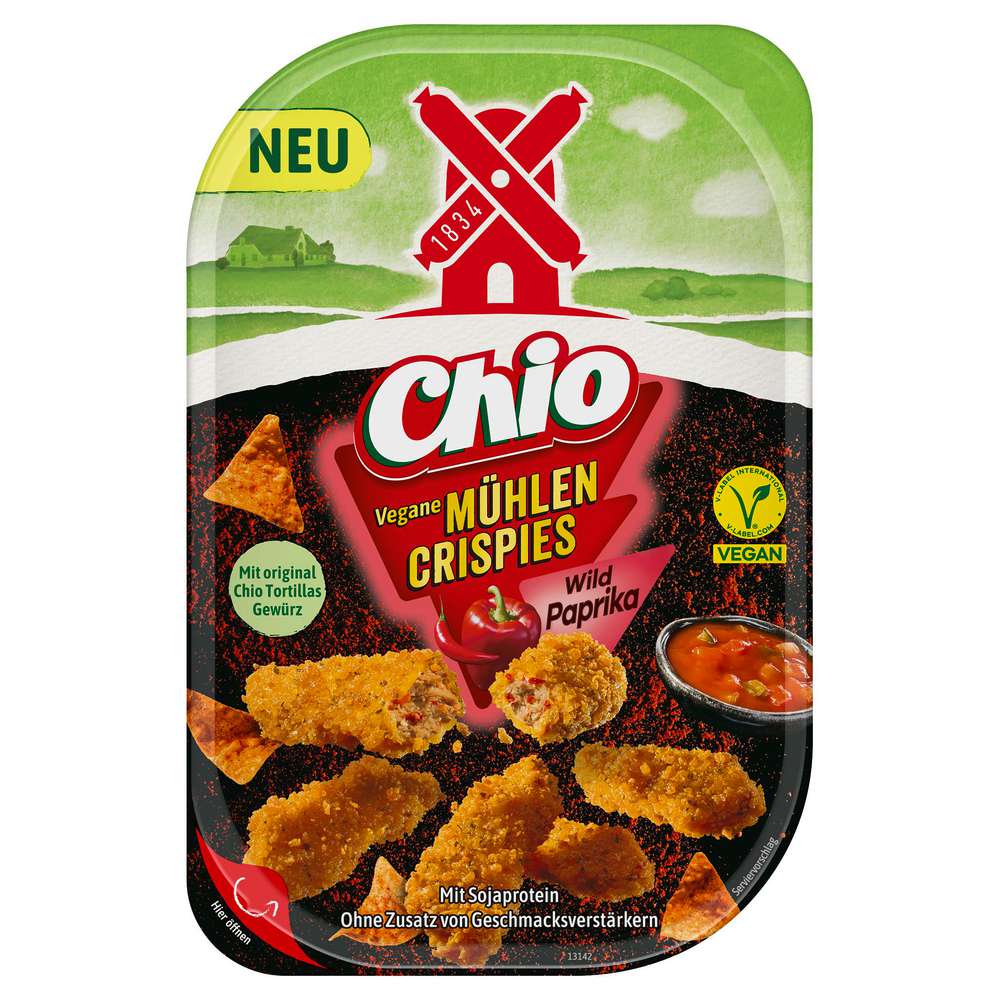 Produktabbildung Rügenwalder Mühle Vegane Crispies, Chio Wild Paprika