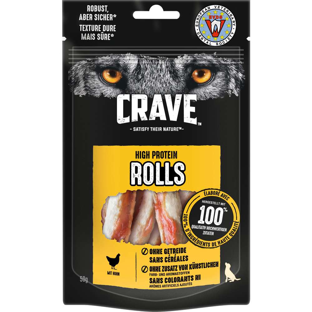 Produktabbildung Crave Hunde-Snack, High Protein Rolls, Huhn