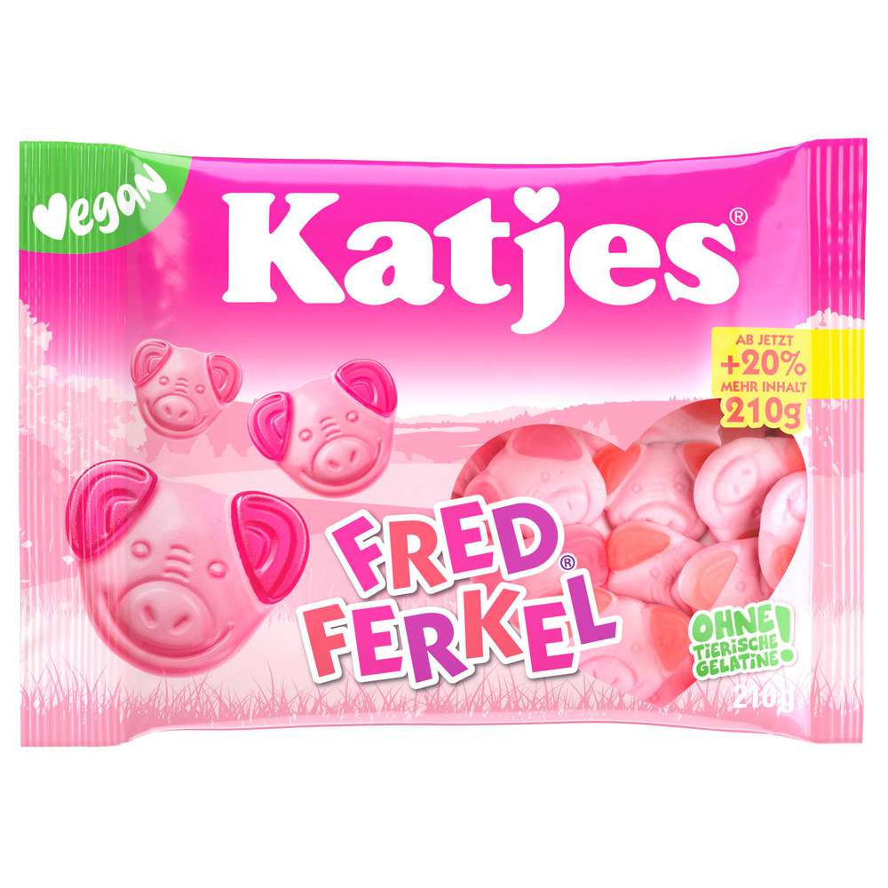Produktabbildung Katjes Fruchtgummi Fred Ferkel, vegan