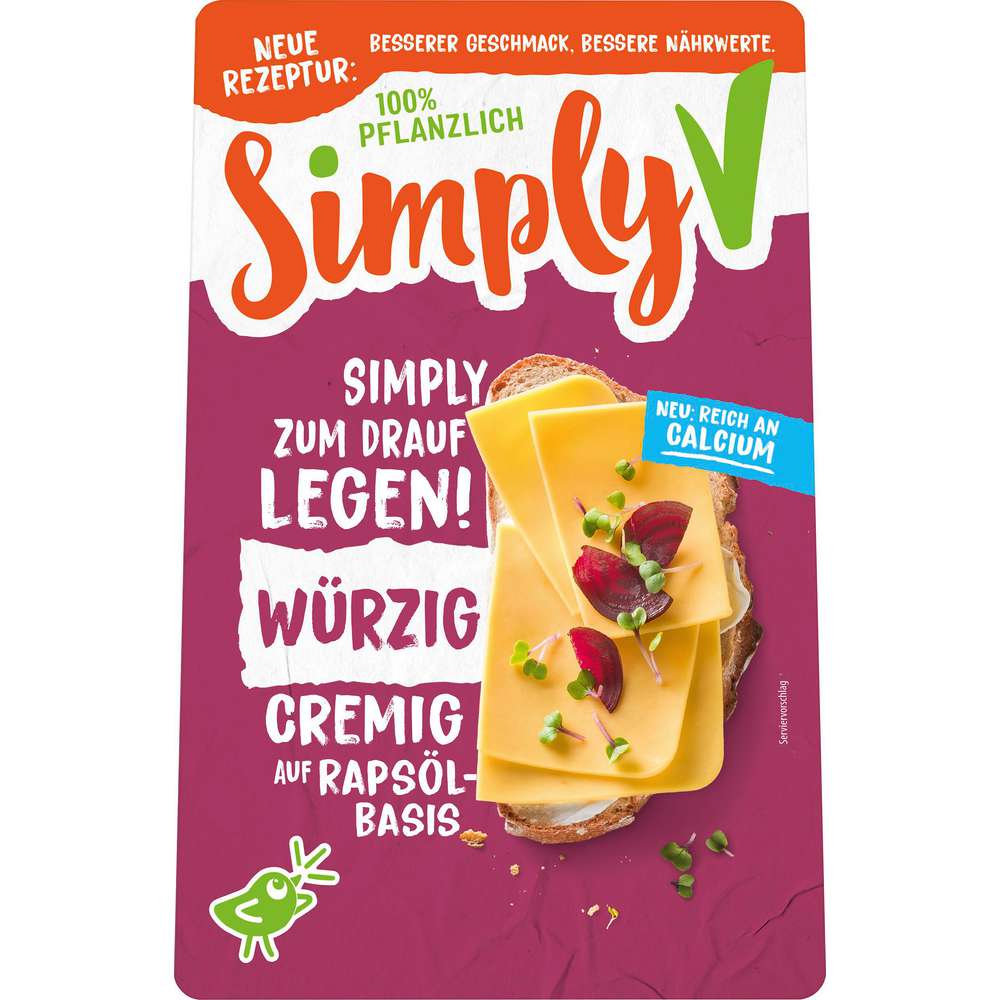 Produktabbildung Simply V Käseersatz-Scheiben Würzig Vegan