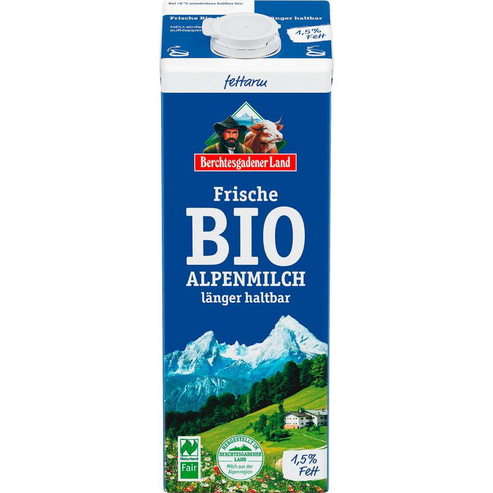 Produktabbildung Berchtesgadener Land Bio Alpenmilch 1,5% Fett