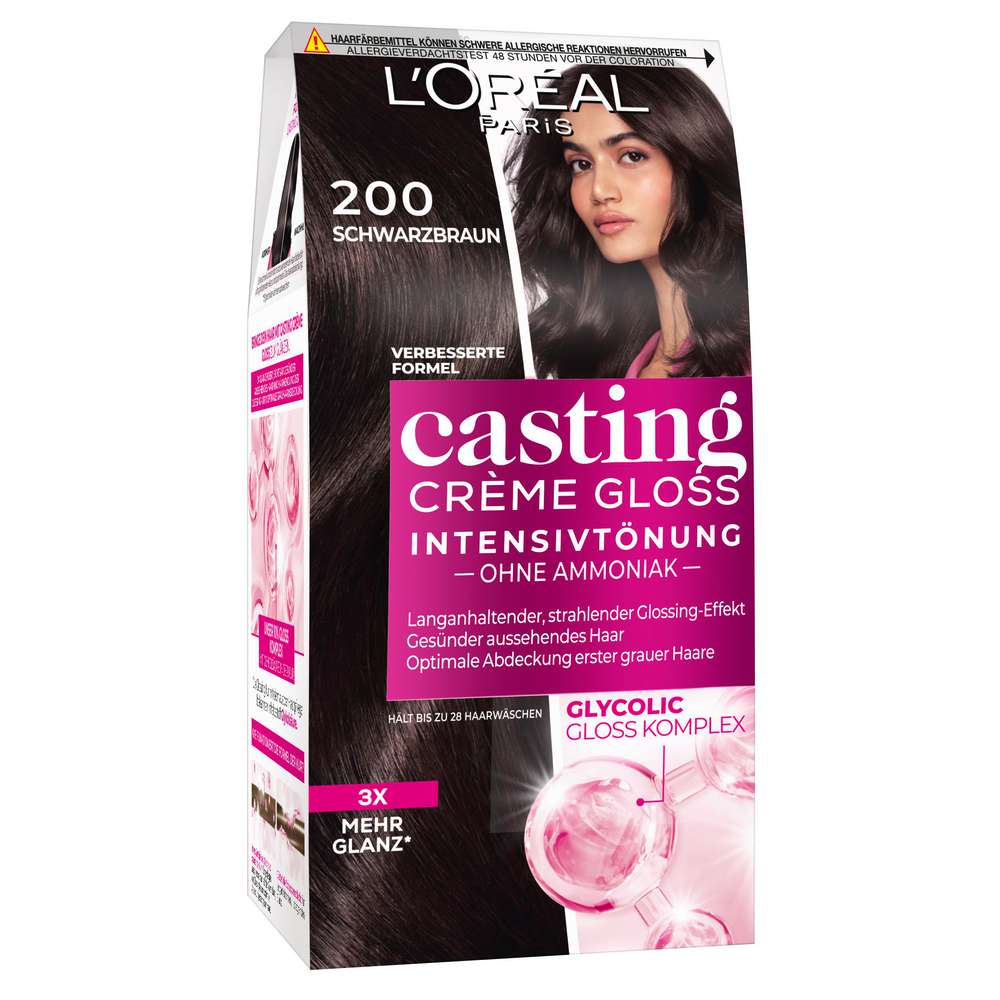 Produktabbildung L'Oreal Paris Haarfarbe Casting Creme Gloss, 200 schwarzbraun