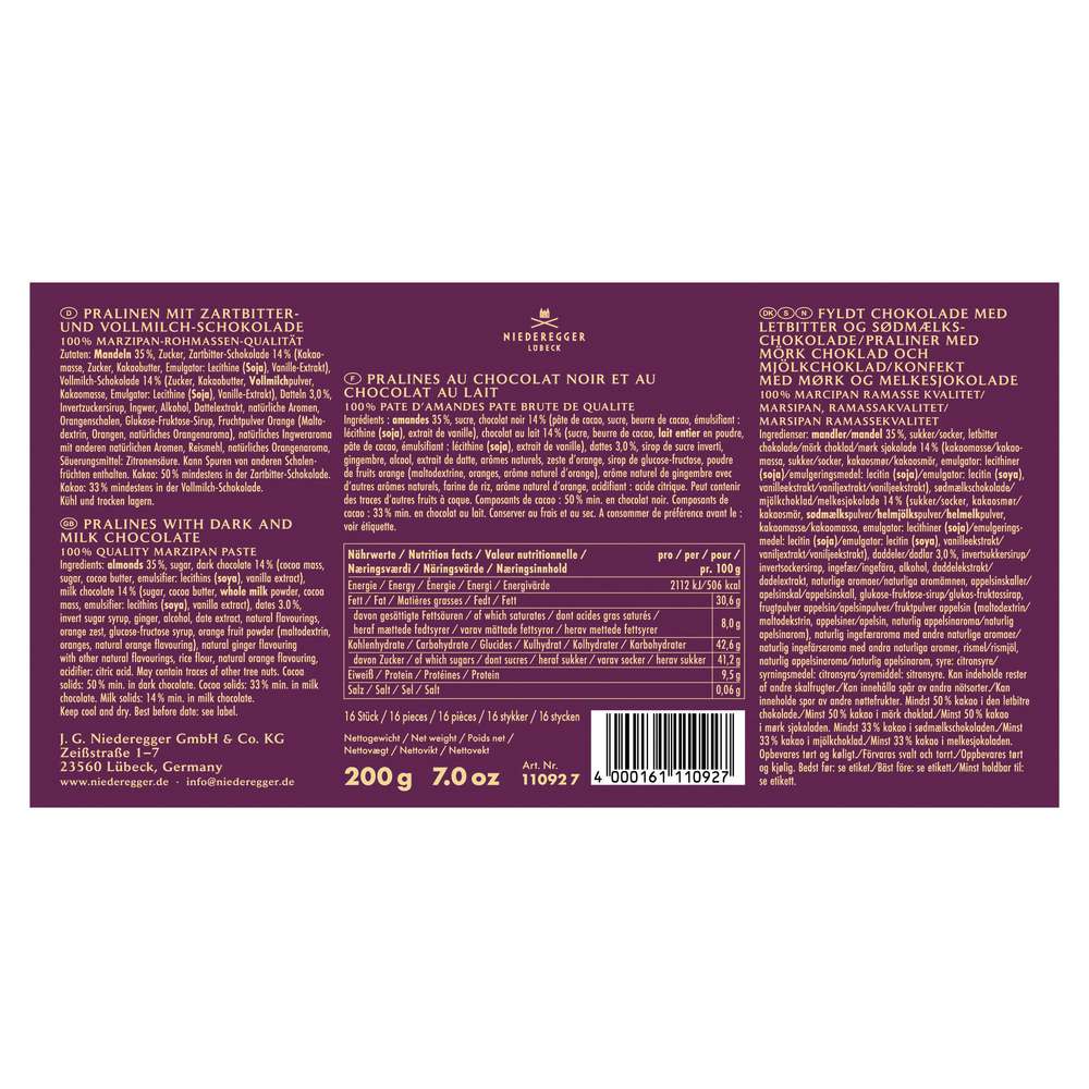 Produktabbildung Niederegger Marzipan Klassiker Box, Dattel-Honig, Ingwer-Orange