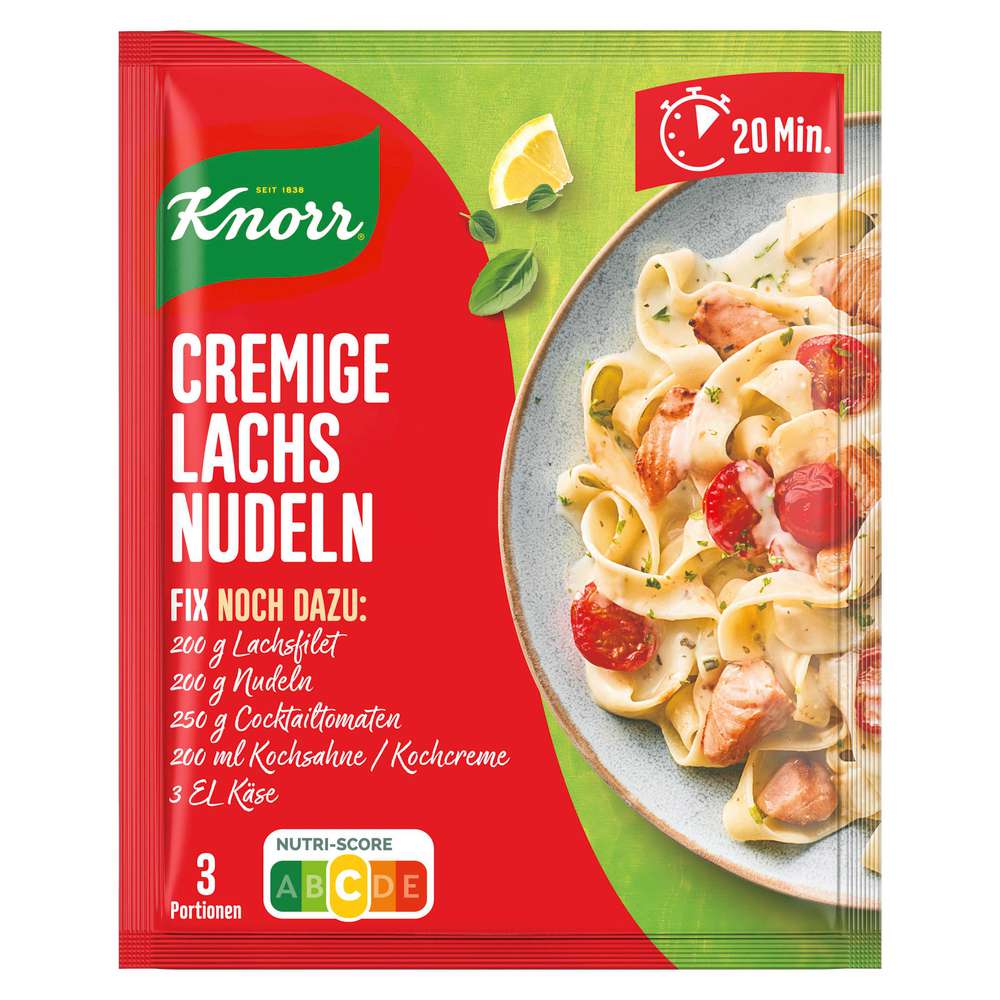 Produktabbildung Knorr Fix Würzmischung, cremige Lachsnudeln