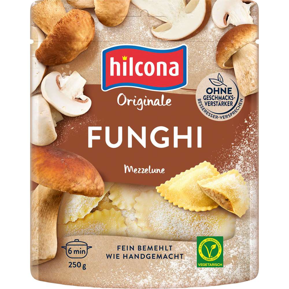 Produktabbildung Hilcona Nudeln Mezzelune Originale, Funghi