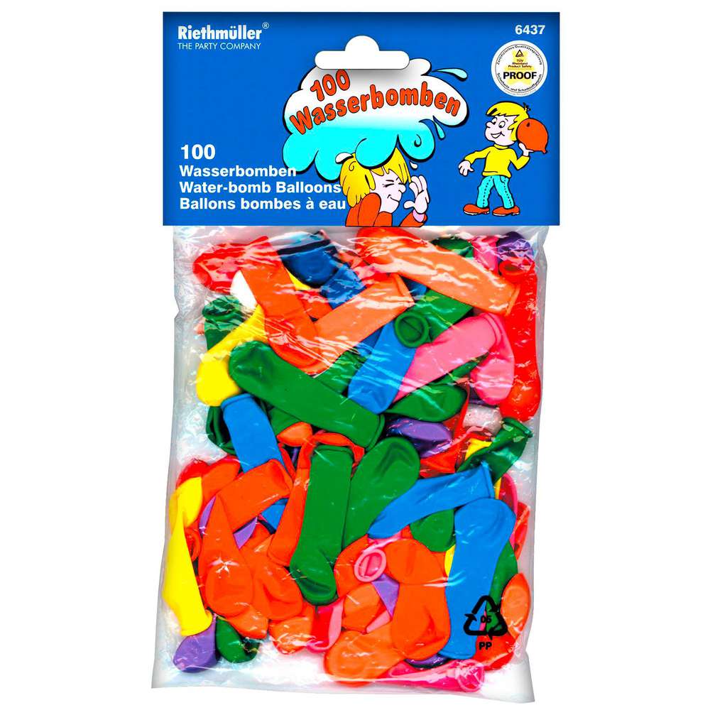 Produktabbildung Riethmüller Wasserbomben sortiert, 100 Stück