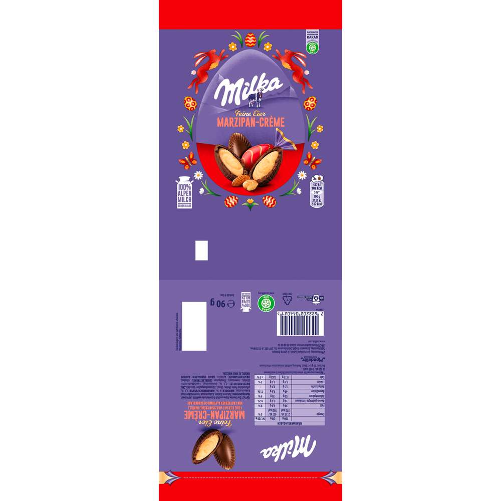 Produktabbildung Milka Feine Eier Marzipan Creme