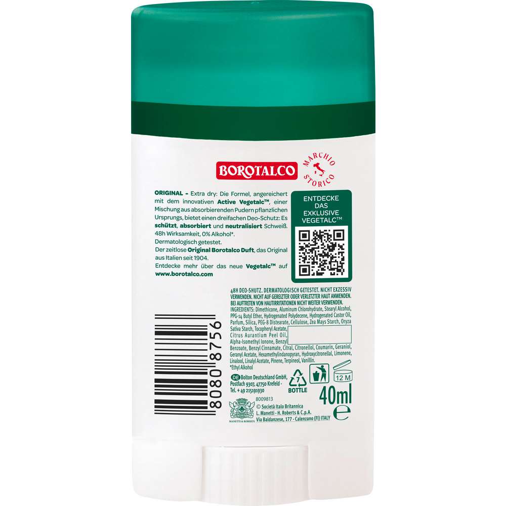 Produktabbildung Borotalco Deo Stick, Original