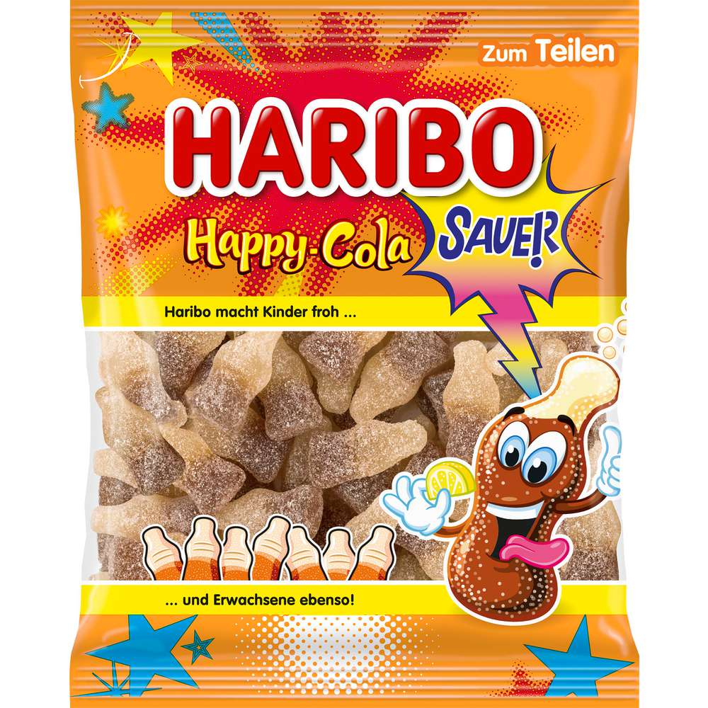 Produktabbildung Haribo Fruchtgummi Happy Cola Sauer