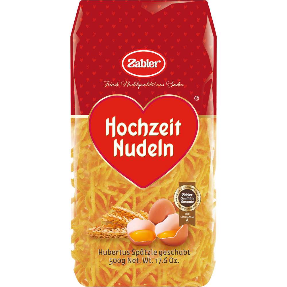 Produktabbildung Zabler Hochzeit Nudeln Hubertus-Spätzle geschabt