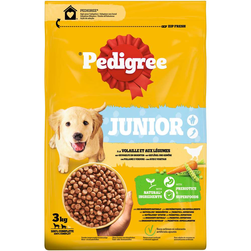 Produktabbildung Pedigree Hunde-Trockenfutter Junior, Geflügel/Gemüse