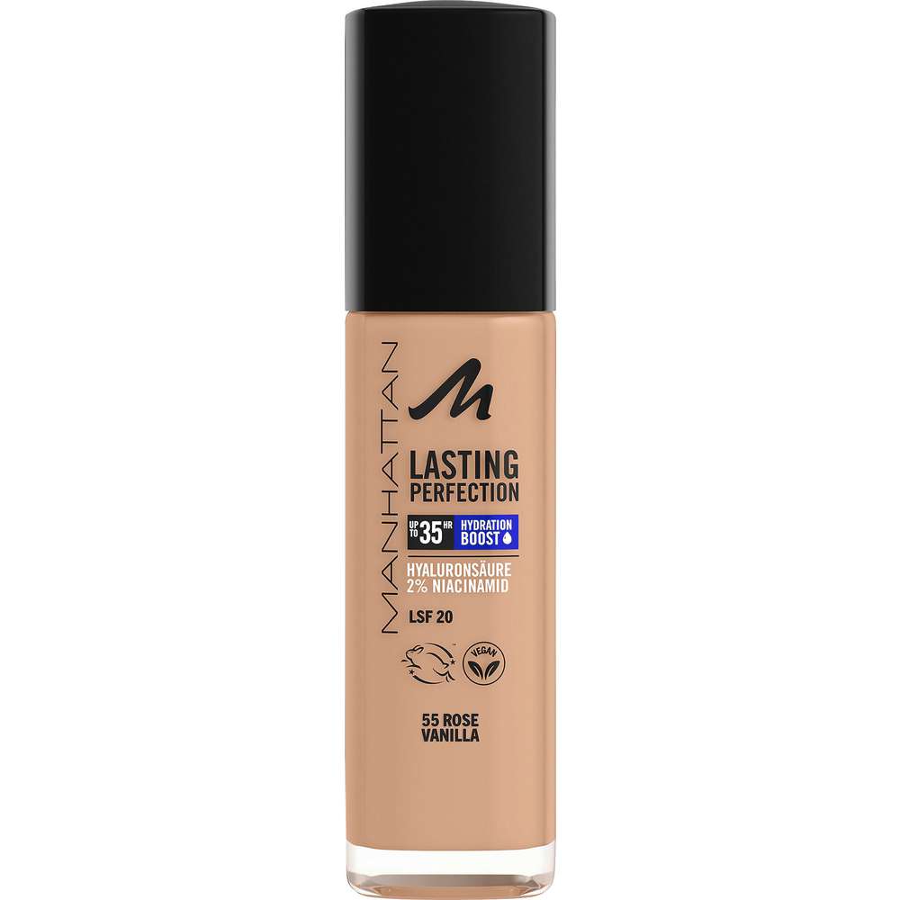 Produktabbildung Manhattan Foundation Lasting Perfection 55 Rose Vanilla LSF 20