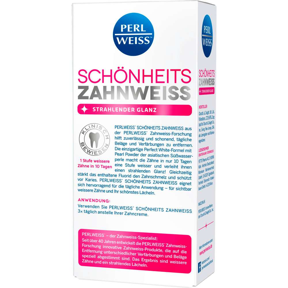 Produktabbildung Perlweiss Zahncreme, Schönheitsweiß