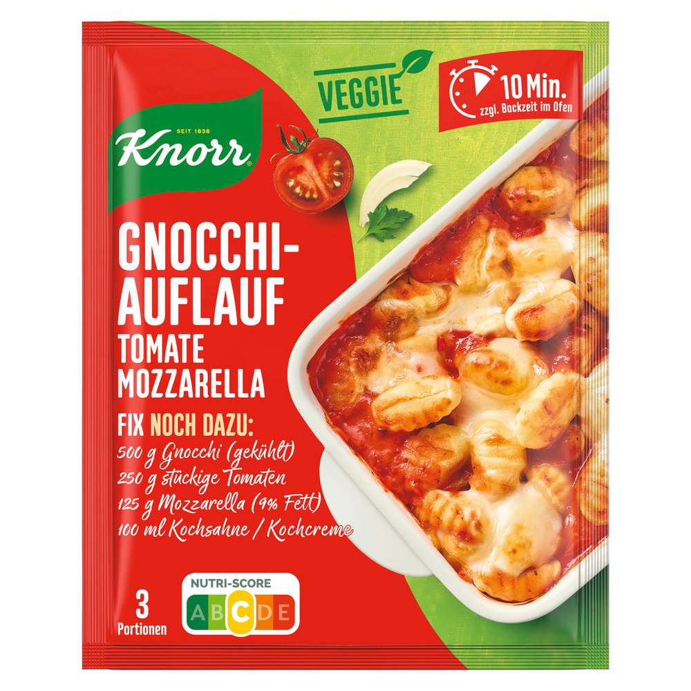 Produktabbildung Knorr Fix Würzmischung Gnocchi Gratin, Tomate-Mozzarella