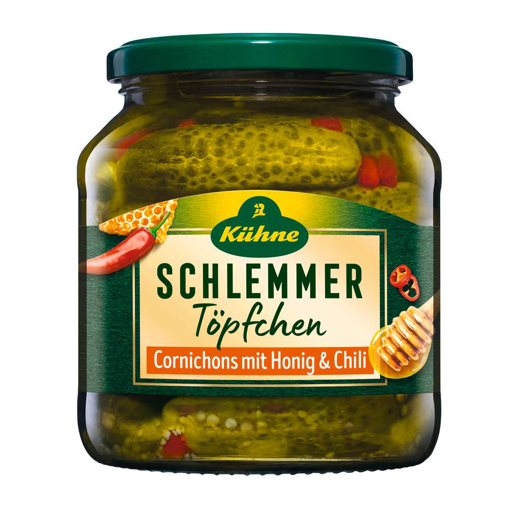 Produktabbildung Kühne Cornichons Schlemmertöpfchen Süß-scharf