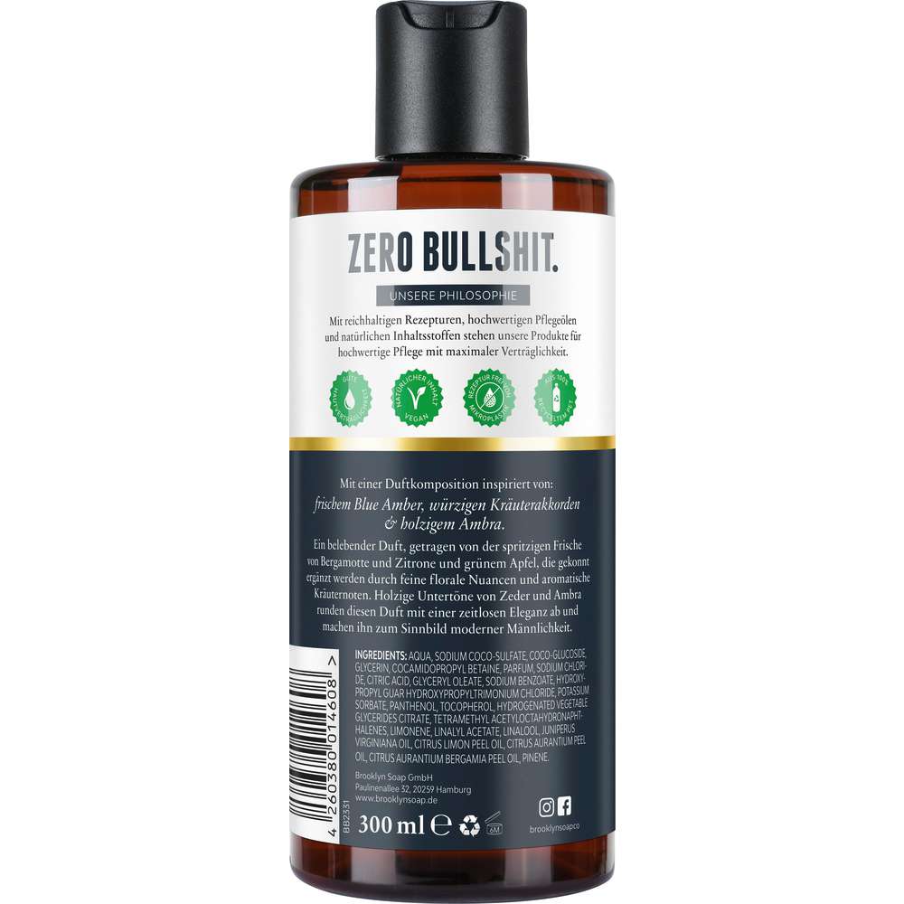 Produktabbildung Brooklyn Duschgel, Blue Amber & Cedar