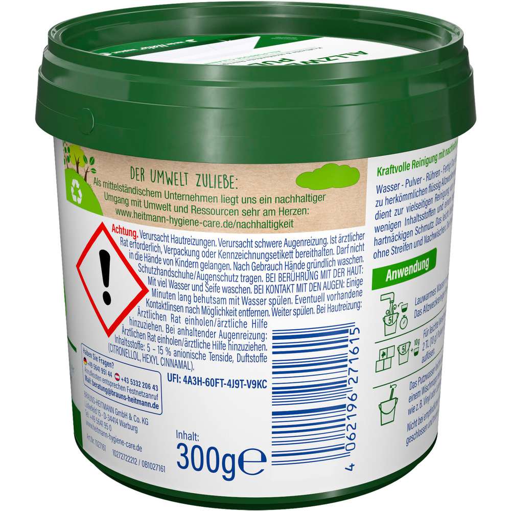 Produktabbildung Heitmann Allzweckreiniger Pulver, pure