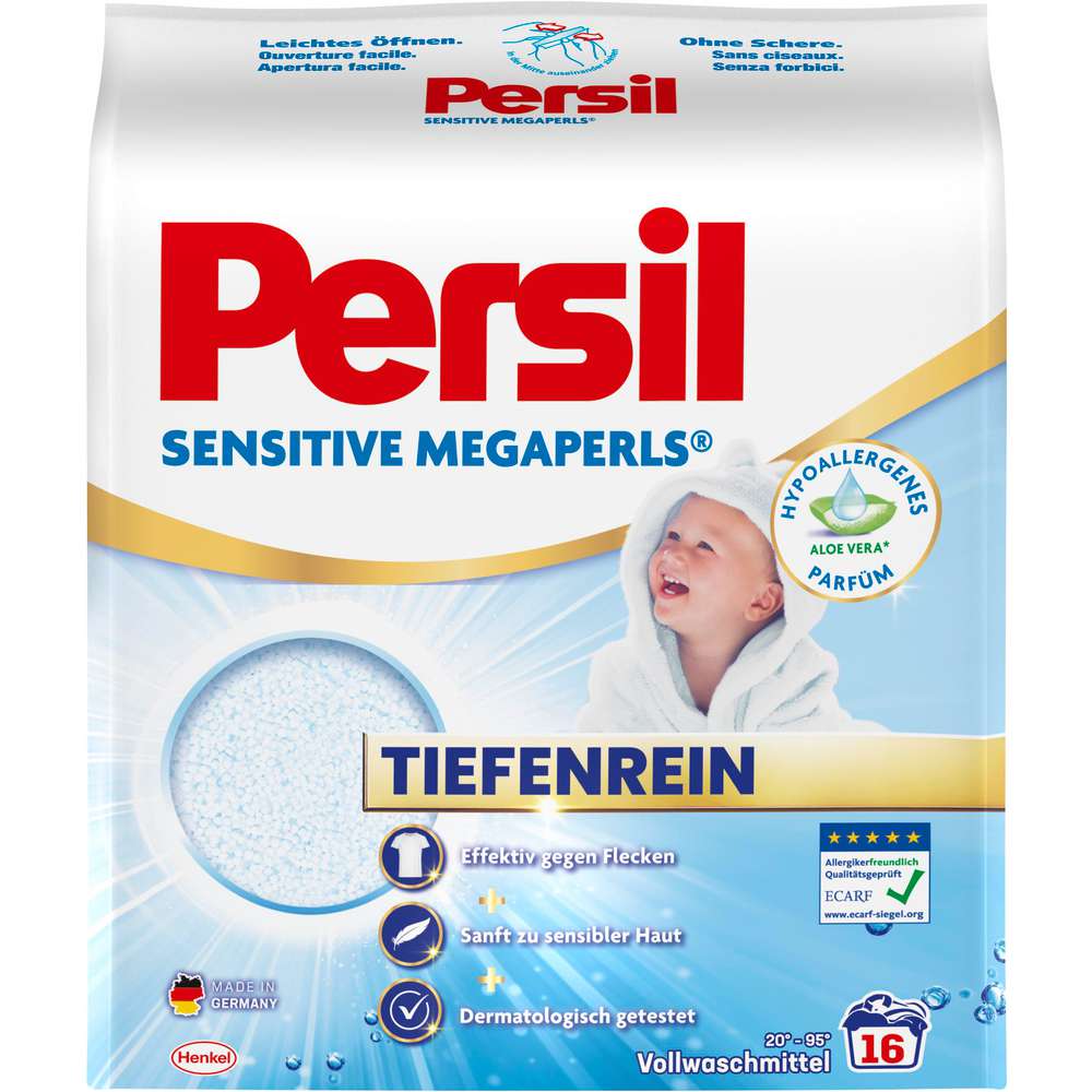 Produktabbildung Persil Universal-Waschmittel, Megaperls, Sensitive tiefenrein