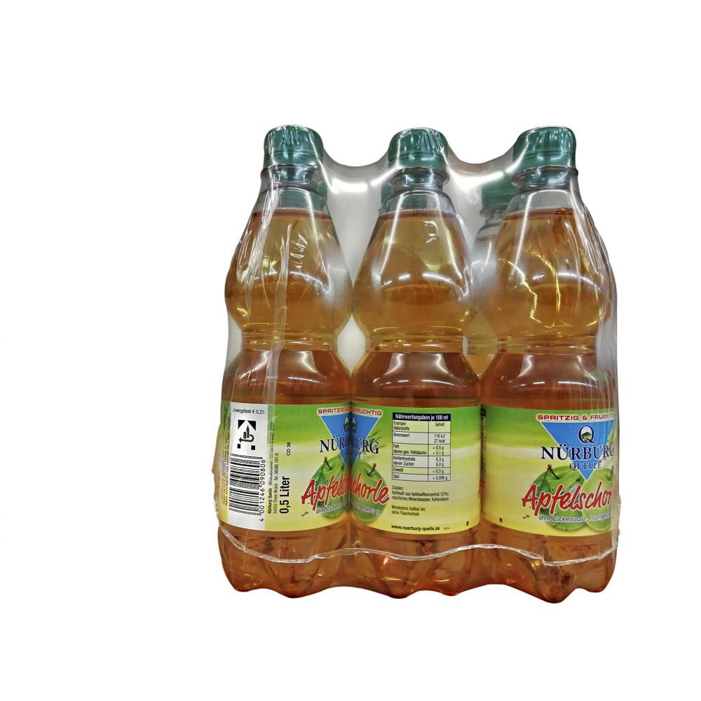 Produktabbildung keine Marke Nürburg Quelle  Apfelschorle, 6 x 0,5 l