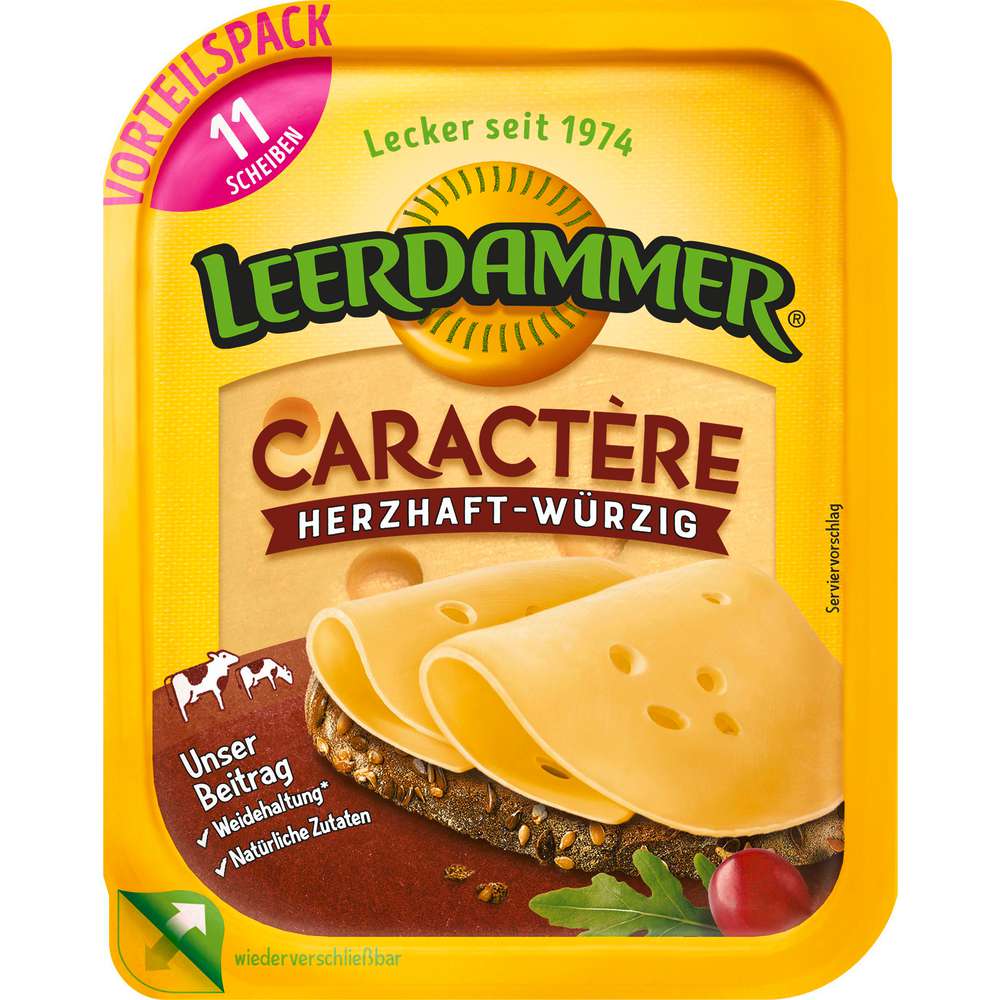 Produktabbildung Leerdammer Caractère, Scheiben  Aufschnitt