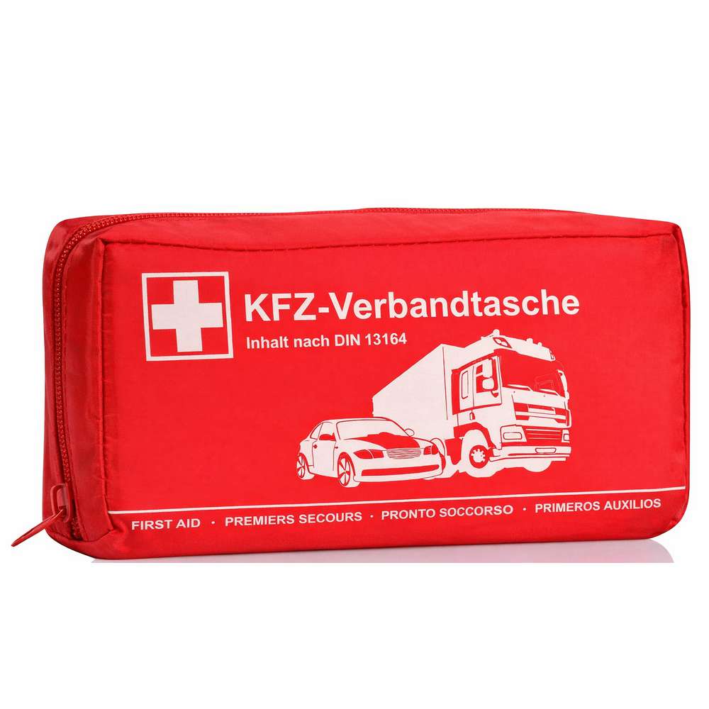 Produktabbildung keine Marke KFZ-Verbandtasche rot nach DIN 13164