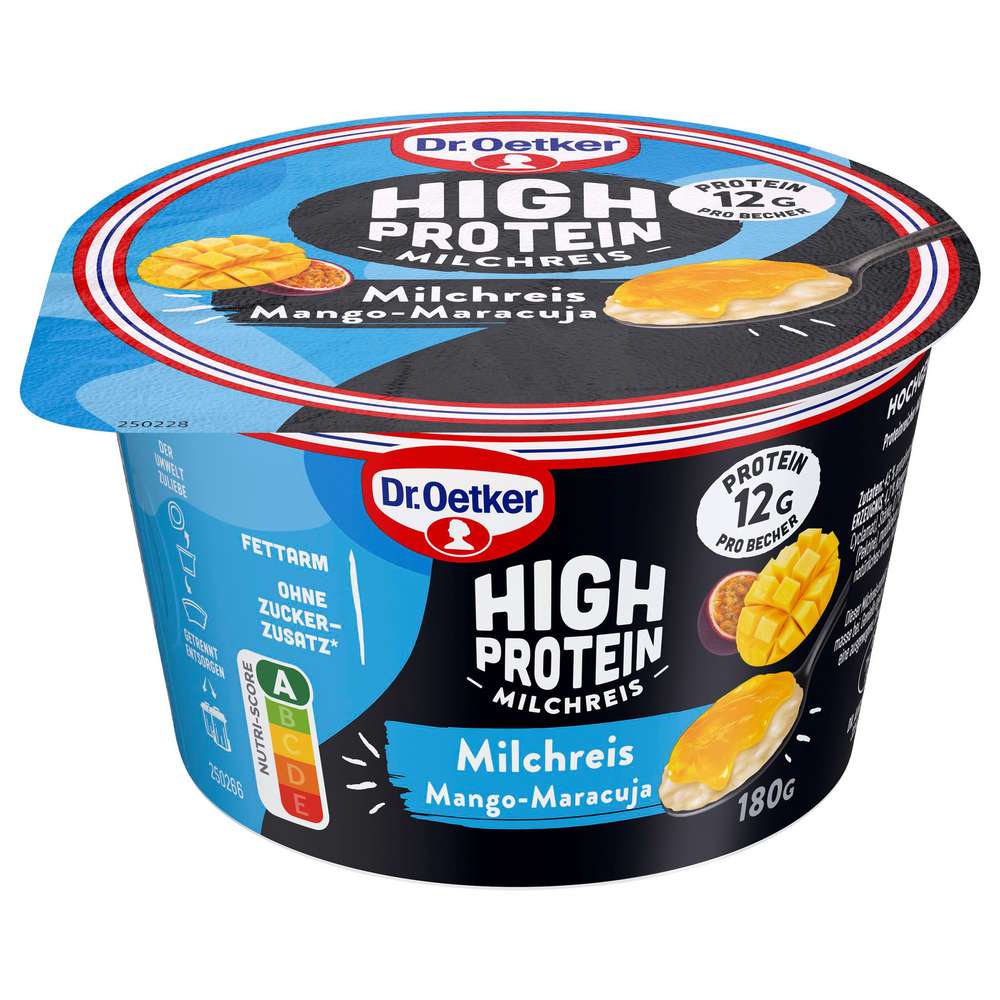 Produktabbildung Dr. Oetker High Protein Milchreis Mango-Maracuja