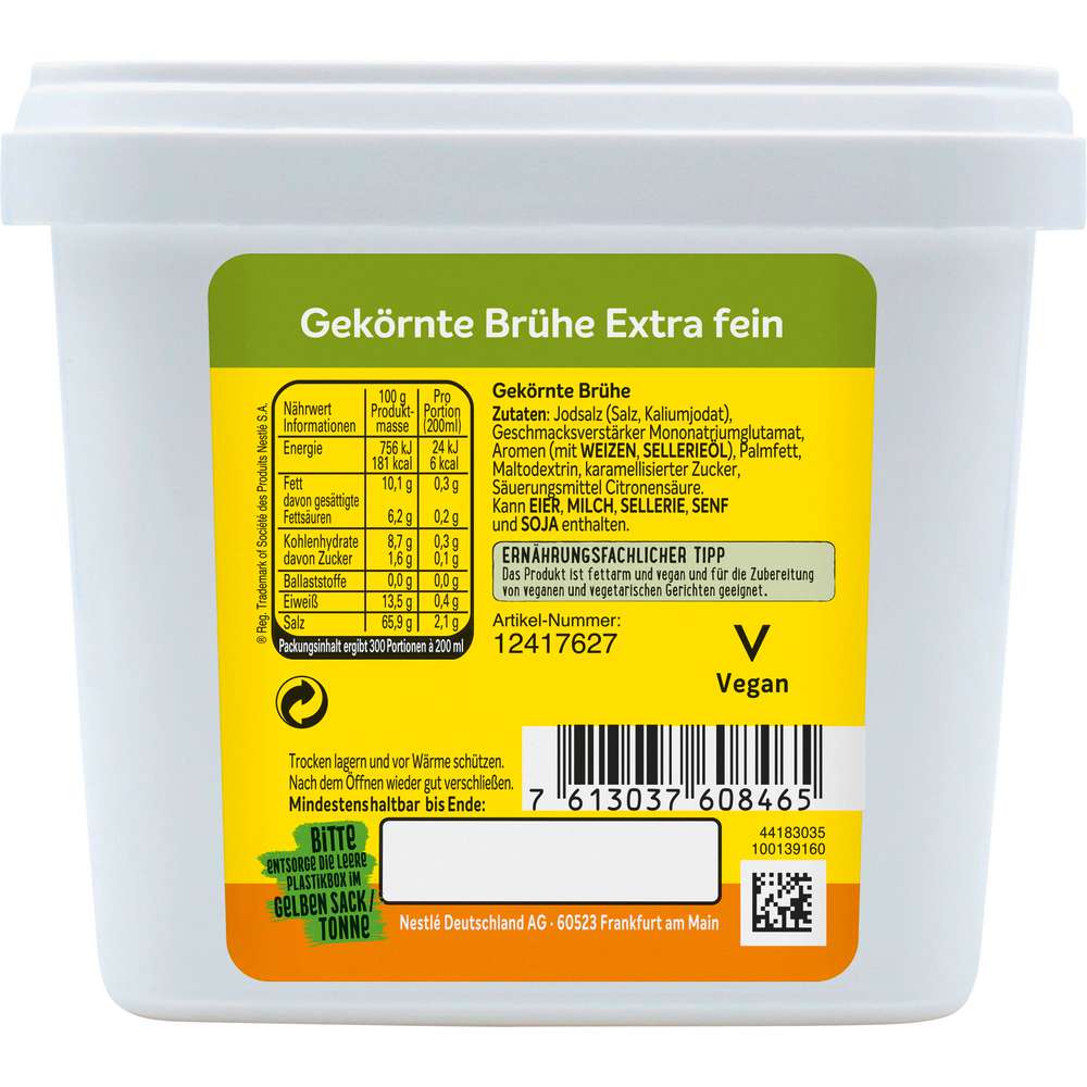Produktabbildung Maggi Gekörnte Brühe, extra fein
