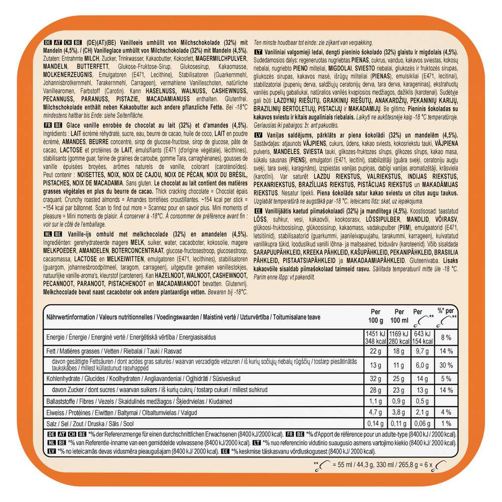 Produktabbildung Magnum Stiel-Eis Mini, Mandel