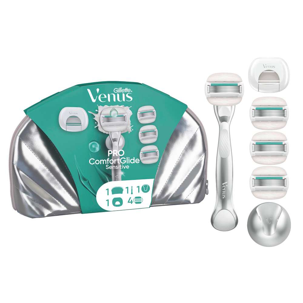 Produktabbildung Gillette Geschenk-Set Venus Pro Comfort Sensitiv + Kulturbeutel