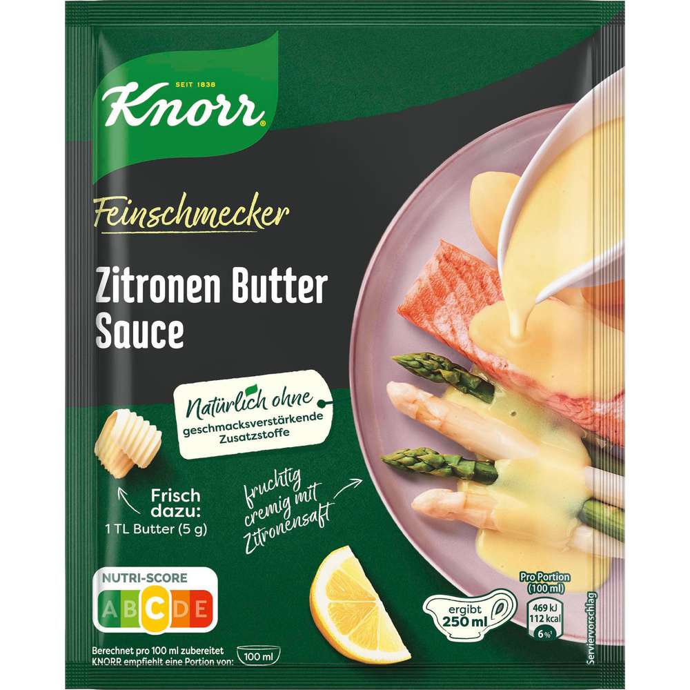 Produktabbildung Knorr Feinschmecker Zitronen Butter Sauce