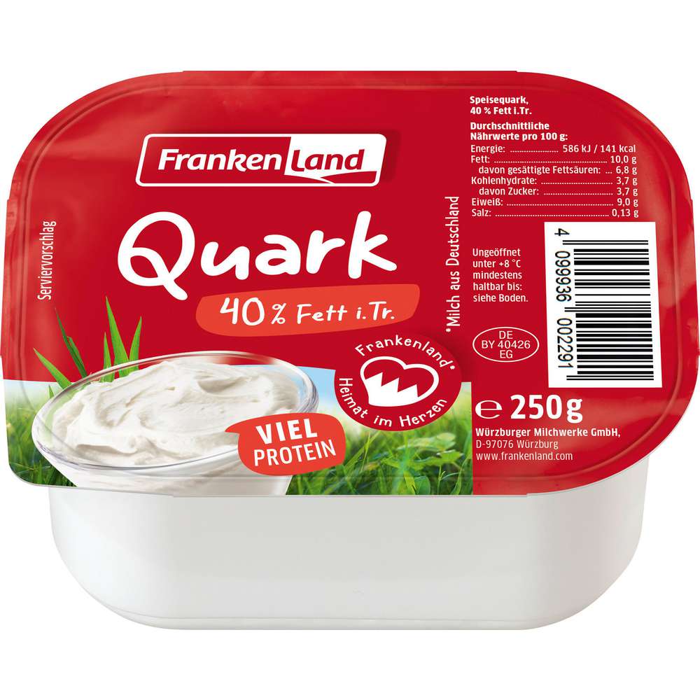 Produktabbildung Frankenland Speisequark, 40% Fett 