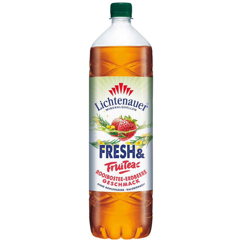 Produktabbildung Lichtenauer Wasser mit Geschmack Fresh 'n FruiTEA, Rooibostee-Erdbeere-Geschmack