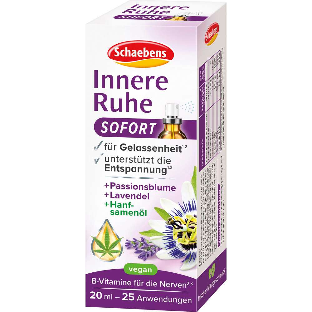 Produktabbildung Schaebens Innere Ruhe, Sofort -Spray + Hanfsamenöl